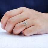 Old Mine Cut Cushion Ring Moissanite, Elongated Cushion Cut Ring, Moissanite Engagement Ring, 6 Prong Ring, Georgian Style Ring, Gold Rings