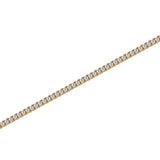 3 MM Round Cut Moissanite 14K Yellow Gold Tennis Bracelet, Moissanite Bracelet Gold, Bracelet for Women, Handmade Jewelry, Gift for Her