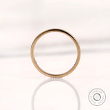 18k Solid Gold Thin Wedding Band, Stacking Ring, 1.6 mm Wedding Band, Dainty Minimalist Gold Band, Simple Plain Ring, Gift For Her