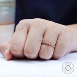 Moissanite Wedding Band Women Rose Gold Half Eternity Diamond Wedding Ring Matching Stacking Ring Minimalist Delicate Bridal Anniversary