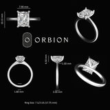 Brilliant Radiant Cut Moissanite Tulip Set Ring, Moissanite Anniversary Ring, 10K/14K/18K Solid Gold Ring, Solitaire Ring Gold