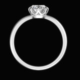 OMC Oval Cut Moissanite Ring, 10K White Gold Classic Solitaire Rings, Anniversary Ring, Unique Engagement Ring, Proposal Ring Gold