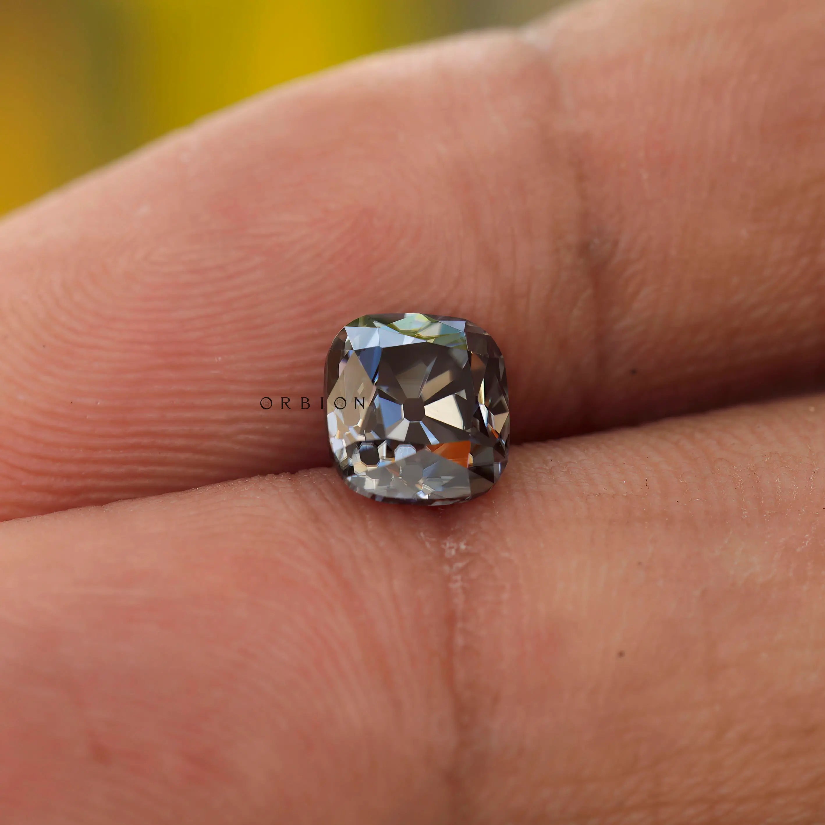 1.7 CT Elongated Cushion Grey Loose Moissanite Stone
