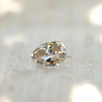Off White Pear Moissanite Loose Stone detailed shot