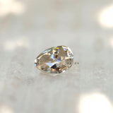 Off White Pear Moissanite Loose Stone detailed shot