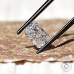 Detailed sparkle view of radiant brilliant loose diamond