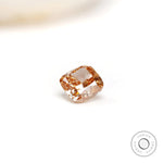 Loose fancy orange cushion lab diamond bottom facet view