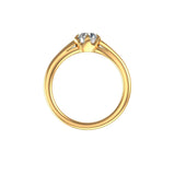 1 CT GHI OEC Solitaire Moissanite Ring, 10K Yellow Gold Vintage Style Unique Engagement Ring, Proposal Ring For Women, Promise Ring Gold