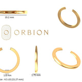 10K/14K/18K Solid Gold Delicate Open Claw Wedding Band, Solid Gold Minimalist Knife Edge Open Cuff Ring, Dainty Ring Gold, Stacking Ring