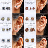 Lotus Inspired “Majestic Bloom” Earrings, Fancy Yellow Lab Diamond Earrings, Flower Petals, Uniquely Designed Diamond Earrings in Solid Gold