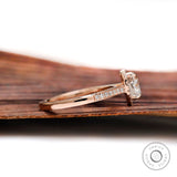 Heart Cut Moissanite Wedding Ring Halo Heart Moissanite Ring 1 Ct Dainty Heart Rings For Women Promise Ring for Her Cathedral Rings