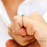 Minimalist Oval Engagement Ring, Milgrain Bezel Ring, Dainty Oval Ring White Gold, Stacking Ring Woman, Thin Ring Gold, Minimalist Jewelry