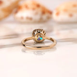 2.1 CT Champagne Color Old Mine Cushion Cut Moissanite Engagement Ring East to West Bezel Set In 10/14/18K Yellow Gold Wedding Ring For Her