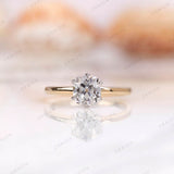 Elongated Cushion Moissanite Ring, Old Mine Cut Ring, Two Tone Gold Ring, Vintage Wedding Ring, Georgian Style Ring, Old Cut Rings