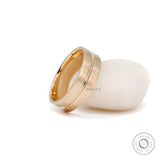 Mens Gold Band, Mens Wedding Band, Comfort Fit Wedding Band, 7 MM Wide Gold Band Ring, Satin Finish Band Gold, Anniversary Band For Him