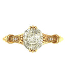 Gorgeous Elongated Cushion Moissanite Engagement Ring - Art Deco Solid Gold Beauty, Vintage Old Mine Cut Moissanite Ring