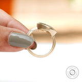 East West Marquise Moissanite Bezel Engagement Ring Marquise Solitaire Ring Dual Finish Knife Edge Shank Matte Gold Anniversary Ring For Her