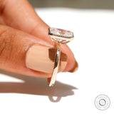 Timeless Elegance: Rose Gold Vintage Engagement Ring with Radiant Cut Moissanite, Art Deco Solitaire Ring with Milgrain Bezel Setting