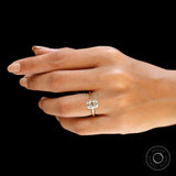 Elongated Cushion Engagement Ring, Old Mine Cut Ring, Cushion Moissanite Ring, Georgian Ring, 2.5 Ct Moissanite Ring, Vintage Ring Gold