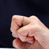 Open Pave Wedding Band, Moissanite Open Spacer Ring, Delicate Open Cuff Ring, Open Claw Ring, Gap Rings, Half Eternity Band, 14k Gold Band