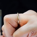 Solid Gold Wedding Band, Fluted Design, Modern Touch, 14k Or 18k, Timeless Dainty Classic Band, Textured Ring, Unique Plain Gold Band