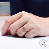 Dainty Moissanite Band, Half Eternity Band, Marquise Shaped Stacking Band, Minimalist Ring Jewelry, Delicate Band Ring, 14k Rose Gold Band