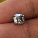 1.7 CT Old Mine Cut Cushion Moissanite Stone Held in Hand