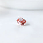 Pavilion view of fancy vivid pink cushion lab diamond