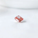 Pavilion view of fancy vivid pink cushion lab diamond
