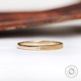 Golden Beauty: Textured Half Eternity Band, Perfect for Stacking or Solo Wear, Handcrafted Elegance for Every Occasion, Gift For Her