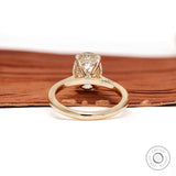 3 CT Oval Cut Diamond Ring, Oval Lab Diamond/Moissanite Engagement Ring, Hidden Halo Oval Moissanite Ring, 3 Carat Lab Diamond Ring