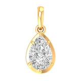 Pear Cut Moissanite Pendant, GHI Color Stone Pendant, Old Mine Cut Pendant, Antique Georgian Pendant, Gold Pendant, Teardrop Pendant For Her