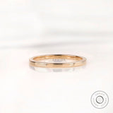 Plain Gold Wedding Band Women, Thin Gold Band, Unique 10k Yellow Gold Simple Wedding Band, Minimalist Stacking Bands, Flat Wedding Band