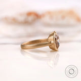 Elongated Cushion Cut Toi Et Moi Moissanite Ring Champagne Cushion Engagement Ring Old Mine Cushion Cut Double Stone Ring Matte Finish Ring