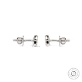 Contemporary Flying Angel Ear Stud, Angel Wing Earrings, Lab Grown Diamond Earrings, White Gold Stud, Dainty Stud Earrings, Leaf Earrings