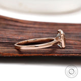 Emerald Cut Moissanite Bezel Engagement Ring, Solitaire Wedding Ring for Her, Classic Comfort Fit Ring, Yellow/White/Rose Gold Handmade Ring