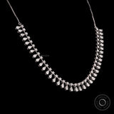 Round & Pear Cut Diamond Flexible Choker Necklace, Solid Gold Minimal Diamond Necklace, Lab Diamond Flexible Linking Statement Necklace