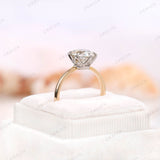 Orbion Jewels Moissanite Engagement Ring • Six-Prong Solitaire Moissanite Ring • Two Tone Wedding Jewelry • Trendy Best Friend Gift