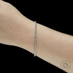 Diamond tennis bracelet in 14k white gold, lightweight and versatile for daily wear