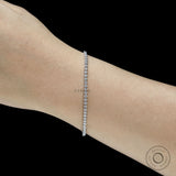 Diamond tennis bracelet in 14k white gold, lightweight and versatile for daily wear