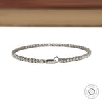 Lightweight 2.40 mm diamond tennis bracelet, perfect for gifting and everyday wear, 14k white gold