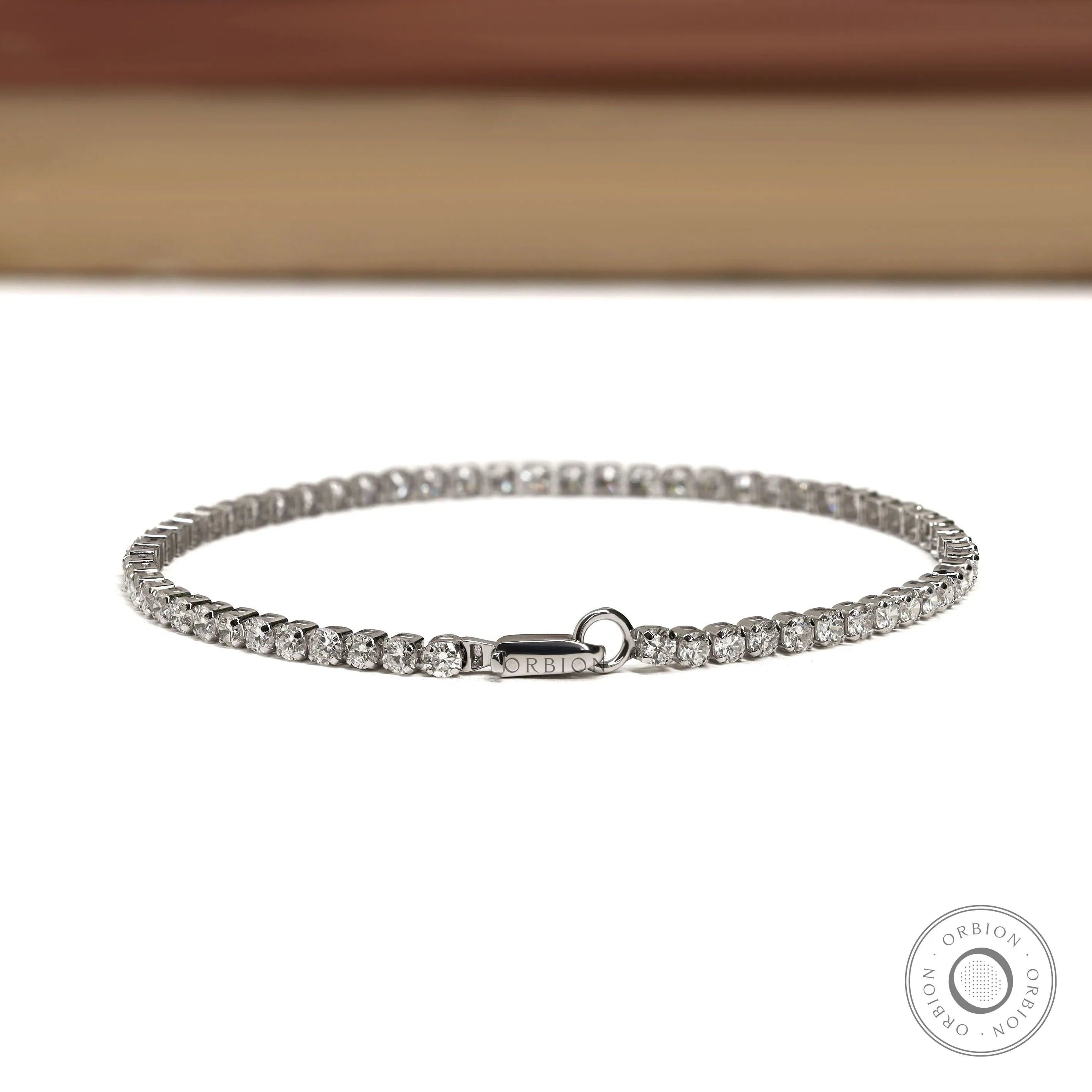 Lightweight 2.40 mm diamond tennis bracelet, perfect for gifting and everyday wear, 14k white gold