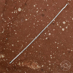 Elegant 2.40 mm dainty diamond bracelet in 14k white gold, ideal for birthdays and graduations