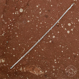 Elegant 2.40 mm dainty diamond bracelet in 14k white gold, ideal for birthdays and graduations