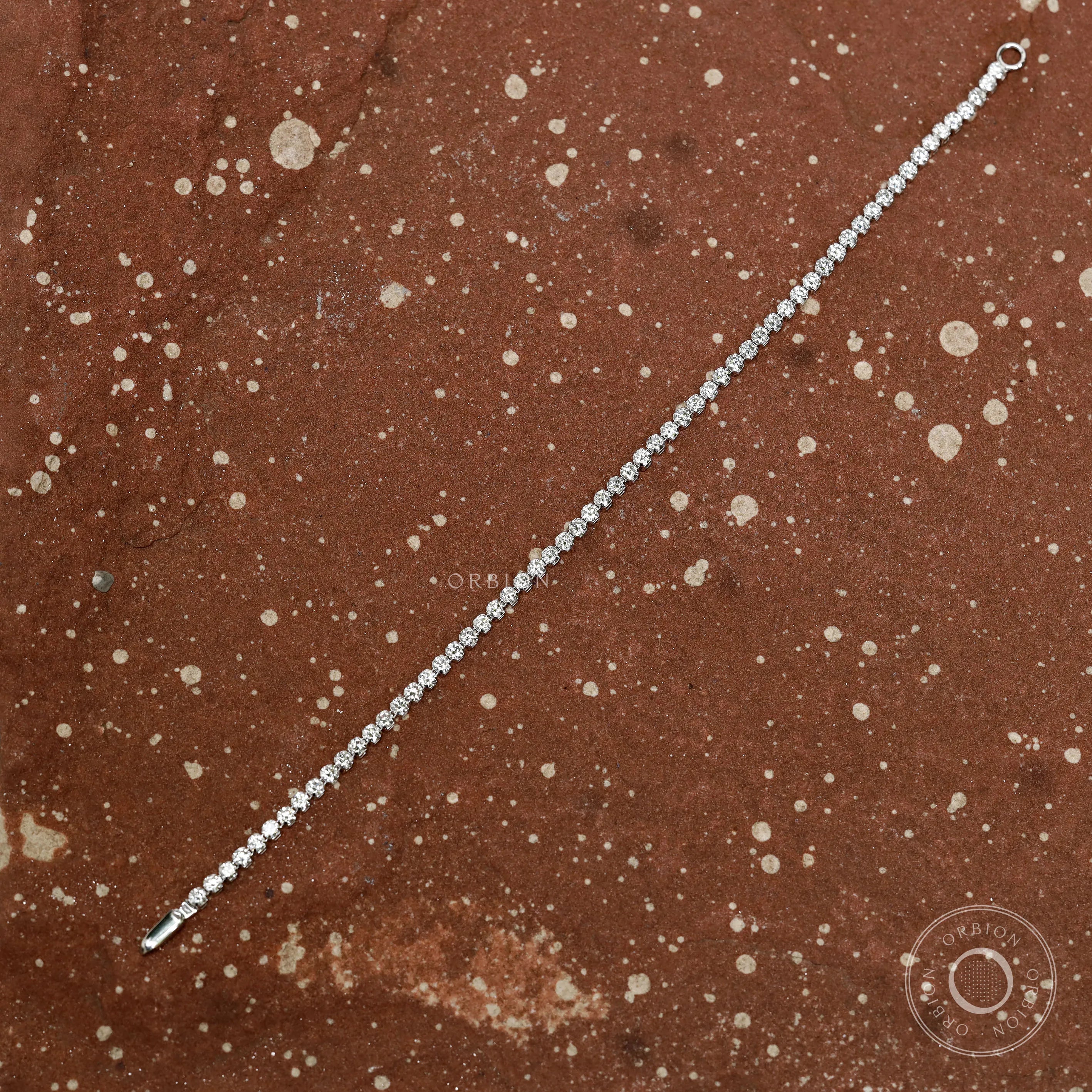 Elegant 2.40 mm dainty diamond bracelet in 14k white gold, ideal for birthdays and graduations