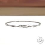 Elegant dainty diamond bracelet in 14k white gold, ideal for birthdays and graduations