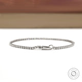 Elegant dainty diamond bracelet in 14k white gold, ideal for birthdays and graduations