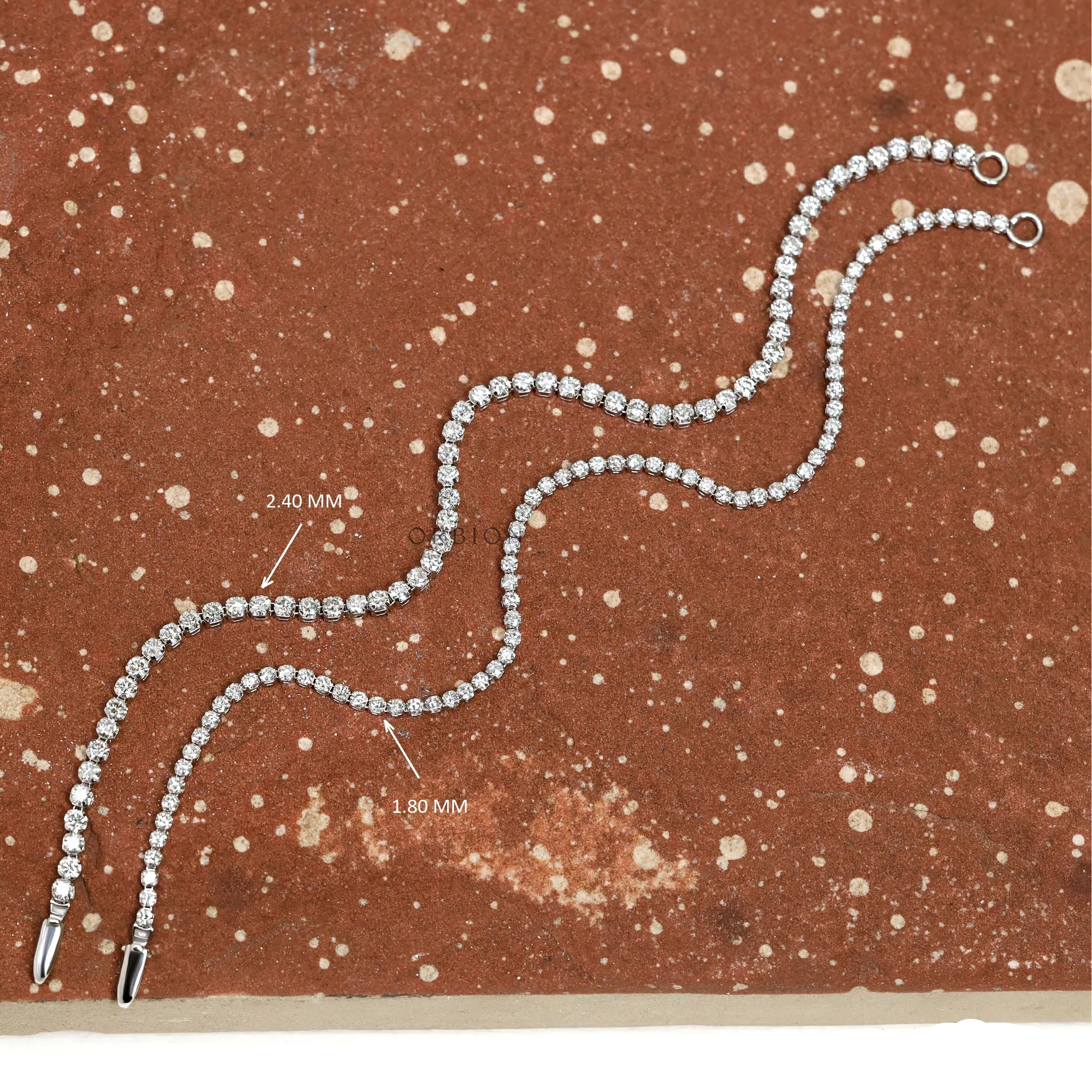 Dainty classic diamond bracelet in 14k white gold, ideal for graduation or milestone gifts