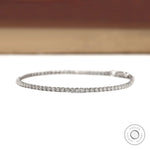 Lightweight diamond tennis bracelet, perfect for gifting and everyday wear, 14k white gold