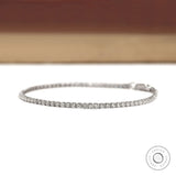 Lightweight diamond tennis bracelet, perfect for gifting and everyday wear, 14k white gold
